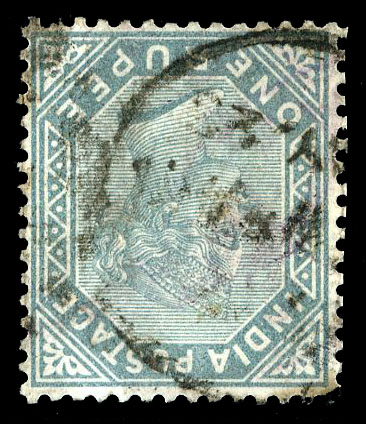 India SG 101 1r watermark inverted used