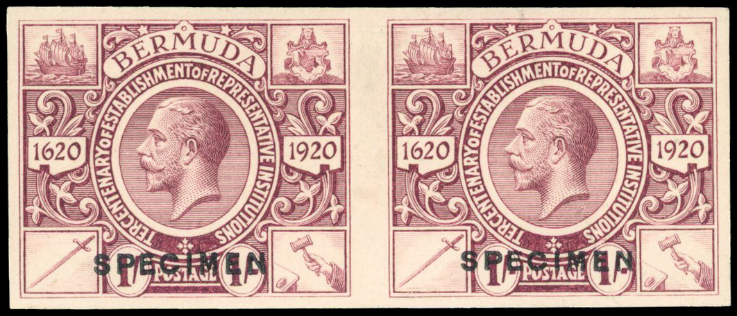 Bermuda SG 73 printer's sample pair