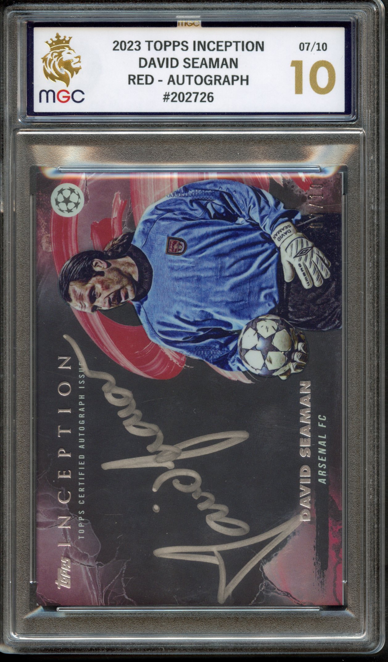 2023 TOPPS INCEPTION DAVID SEAMAN RED 07/10 AUTO #202726
