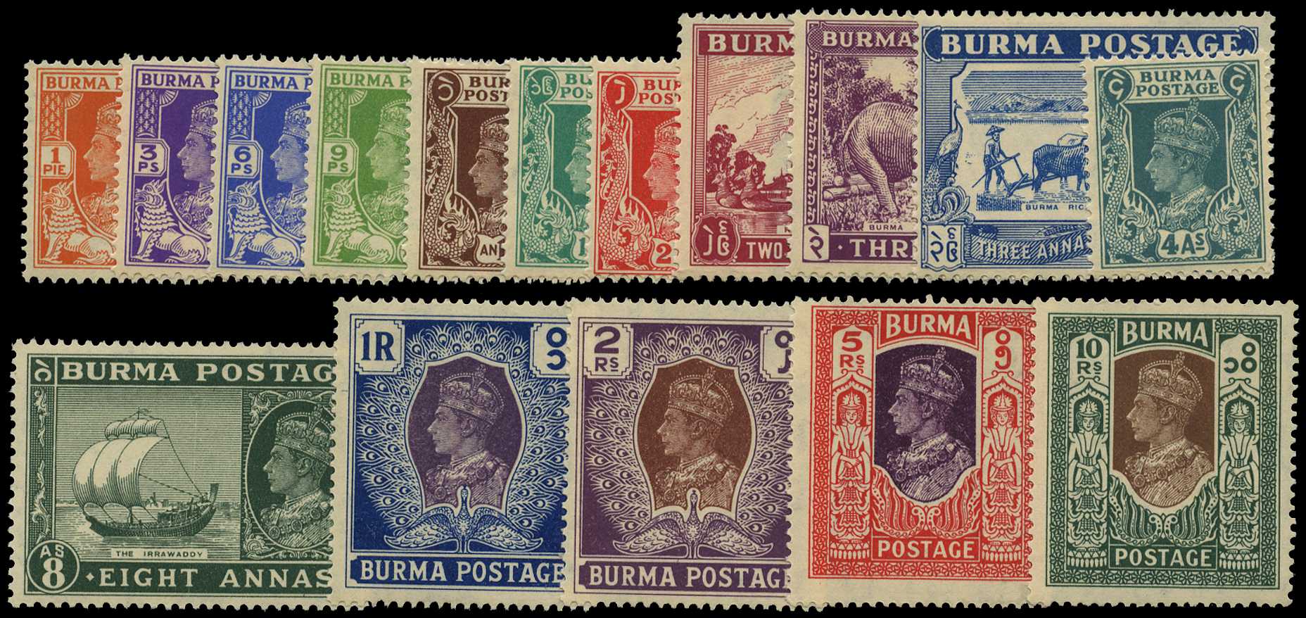 1938-40 set of sixteen, fresh unmounted...