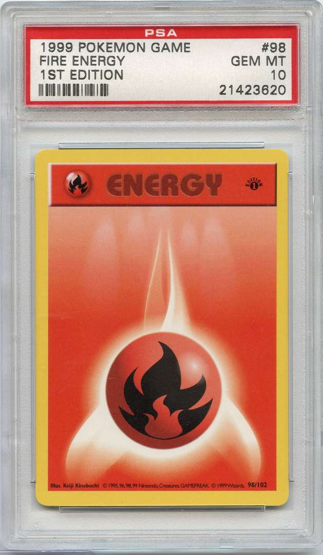 PSA 10 Fire Energy #98 Base Set 1st Edition