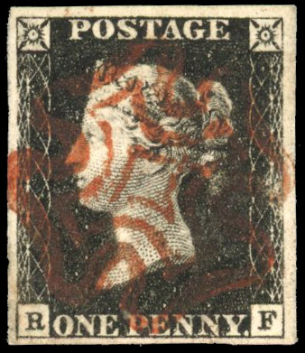 GB 1840 1d intense black Plate 4, fine used, SG 1