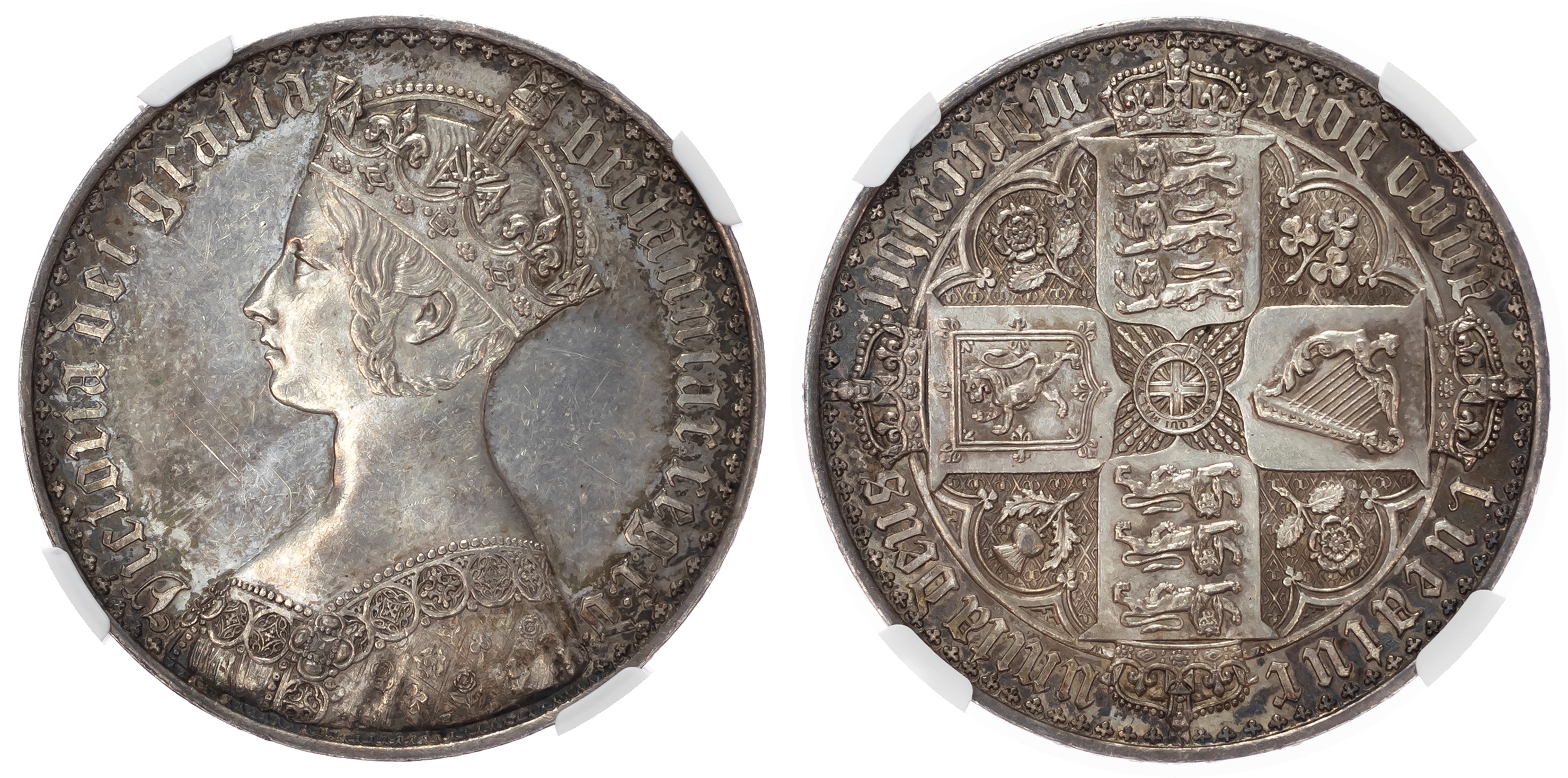 Victoria (1837-1901), 1847 Proof Gothic Crown - NGC PF61