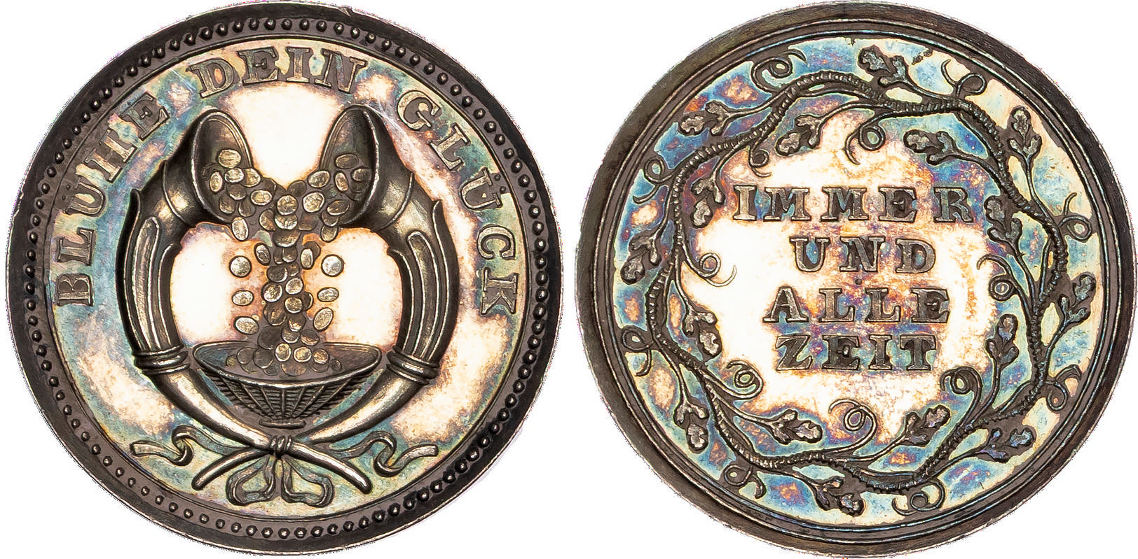 Germany, silver Proof Jeton - good luck offering