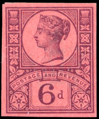 GB SG 208 1887 Jubilee 6d imprimatur