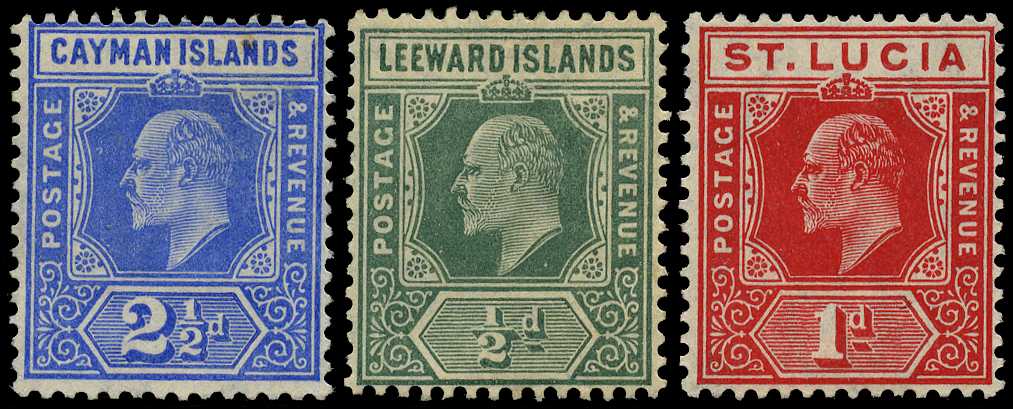 BWI Spaven flaws, mint. Cayman Islands 1908...