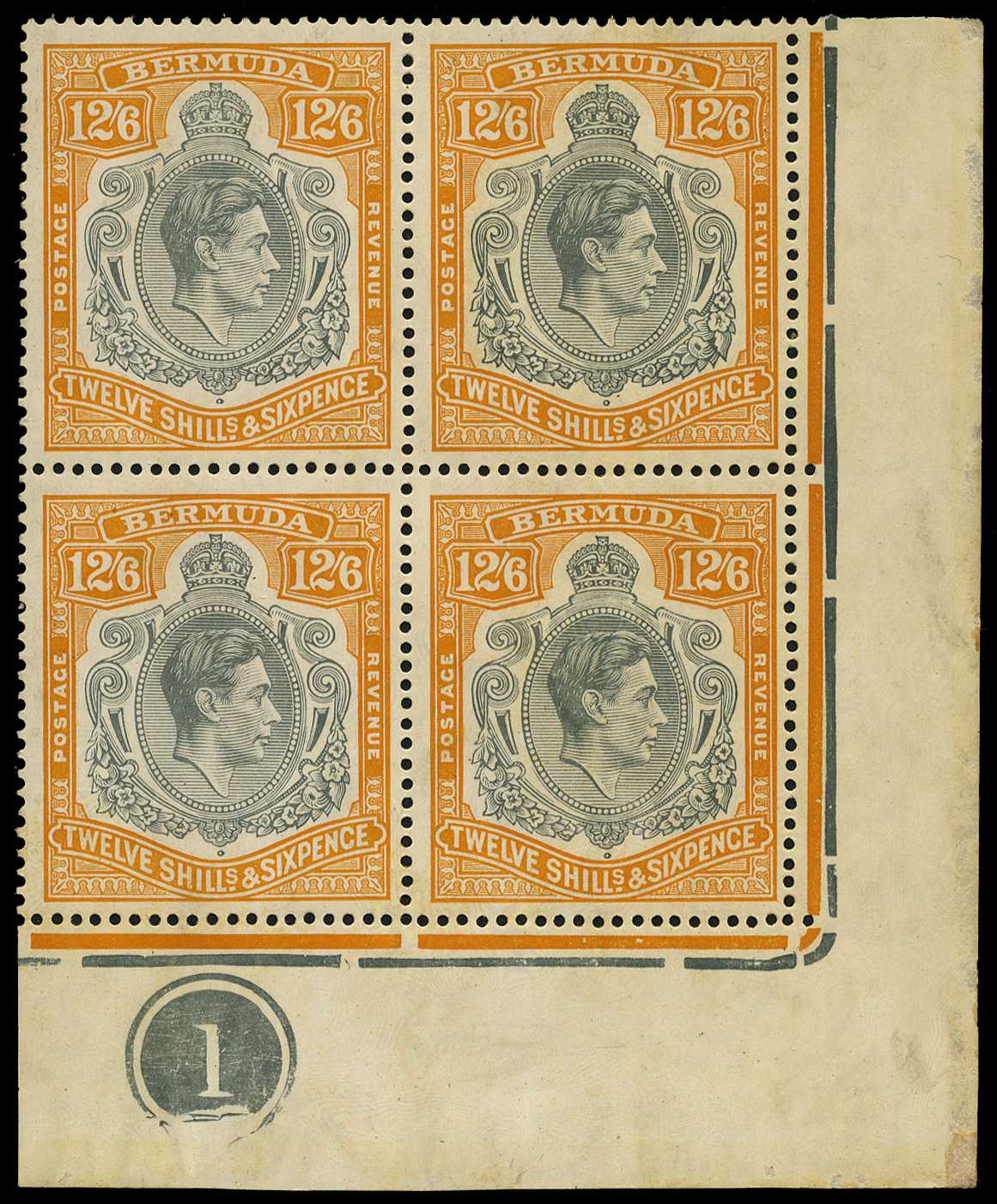 1940 (Oct.) (?) 12/6d grey and pale...