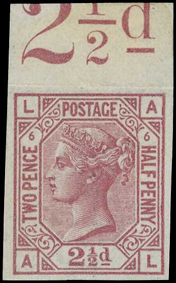 1879 2½d rosy mauve, plate 6, large part og,...