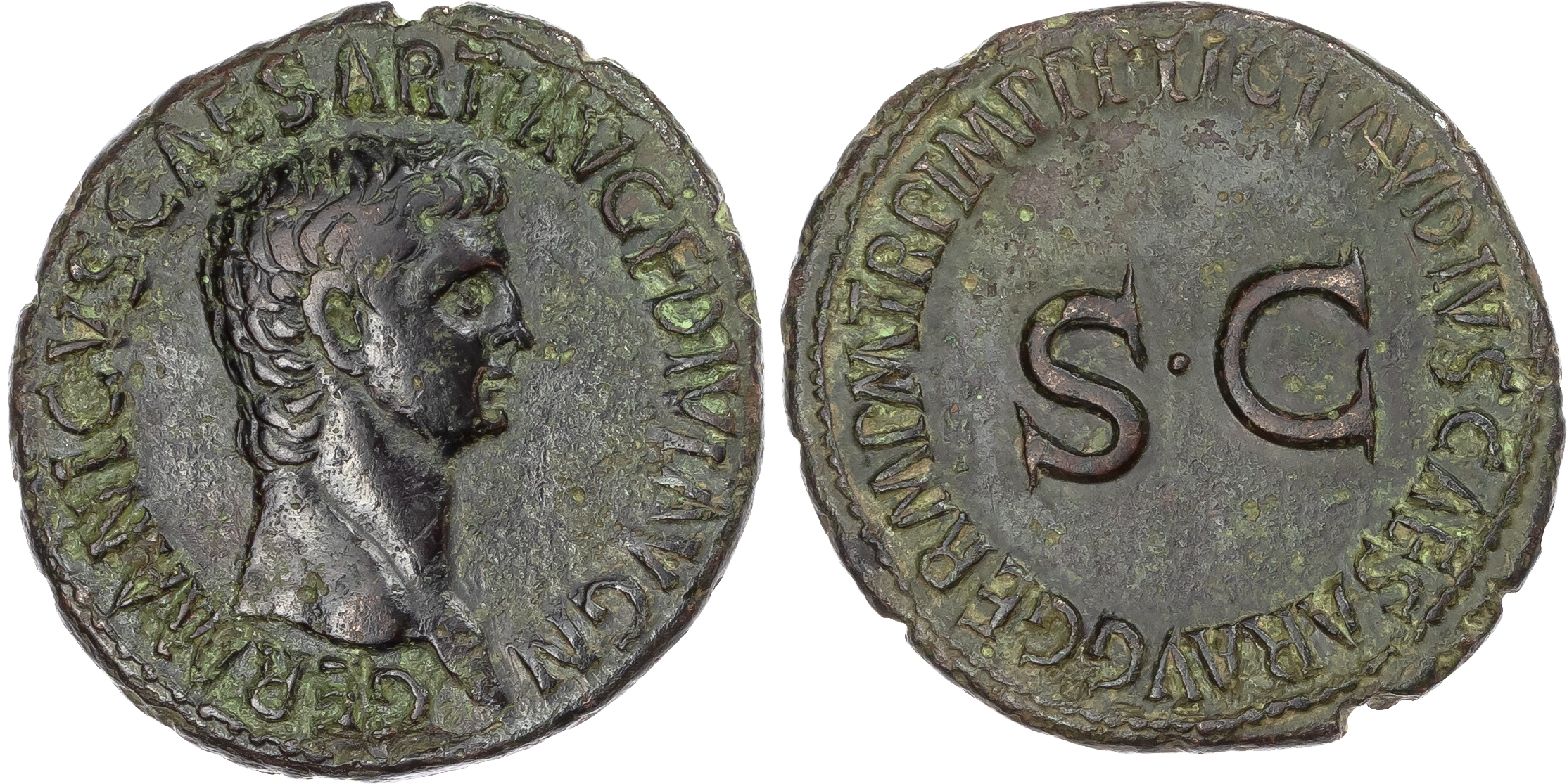 Germanicus (c. AD 19) AE As, Rome, struck under Claudius, AD 42-43, 12.09g. 