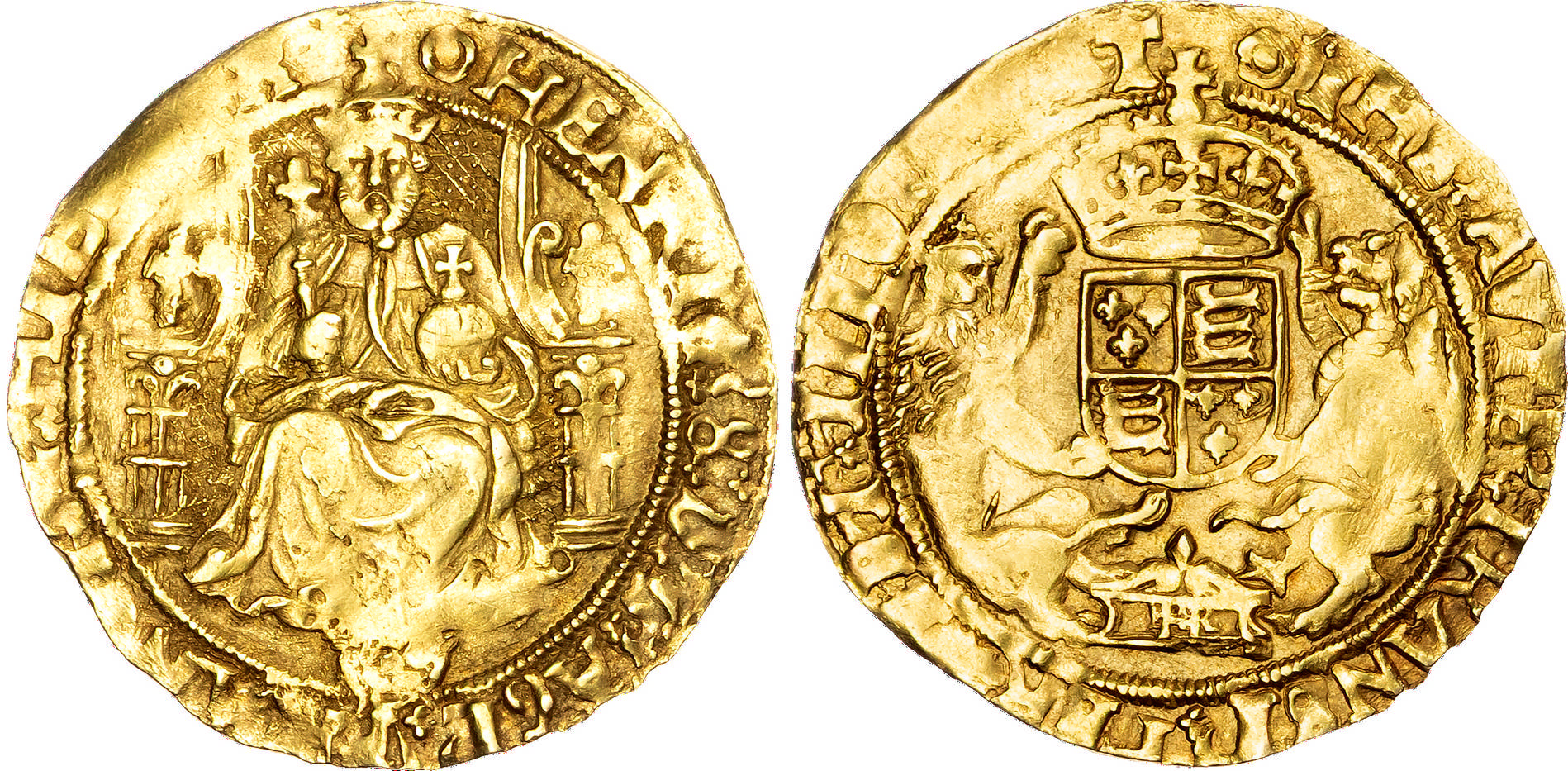 Henry VIII (1509-1547), AV Half Sovereign, Third Coinage, London (Tower) mint, mm. pellet in annulet (1544-1547).