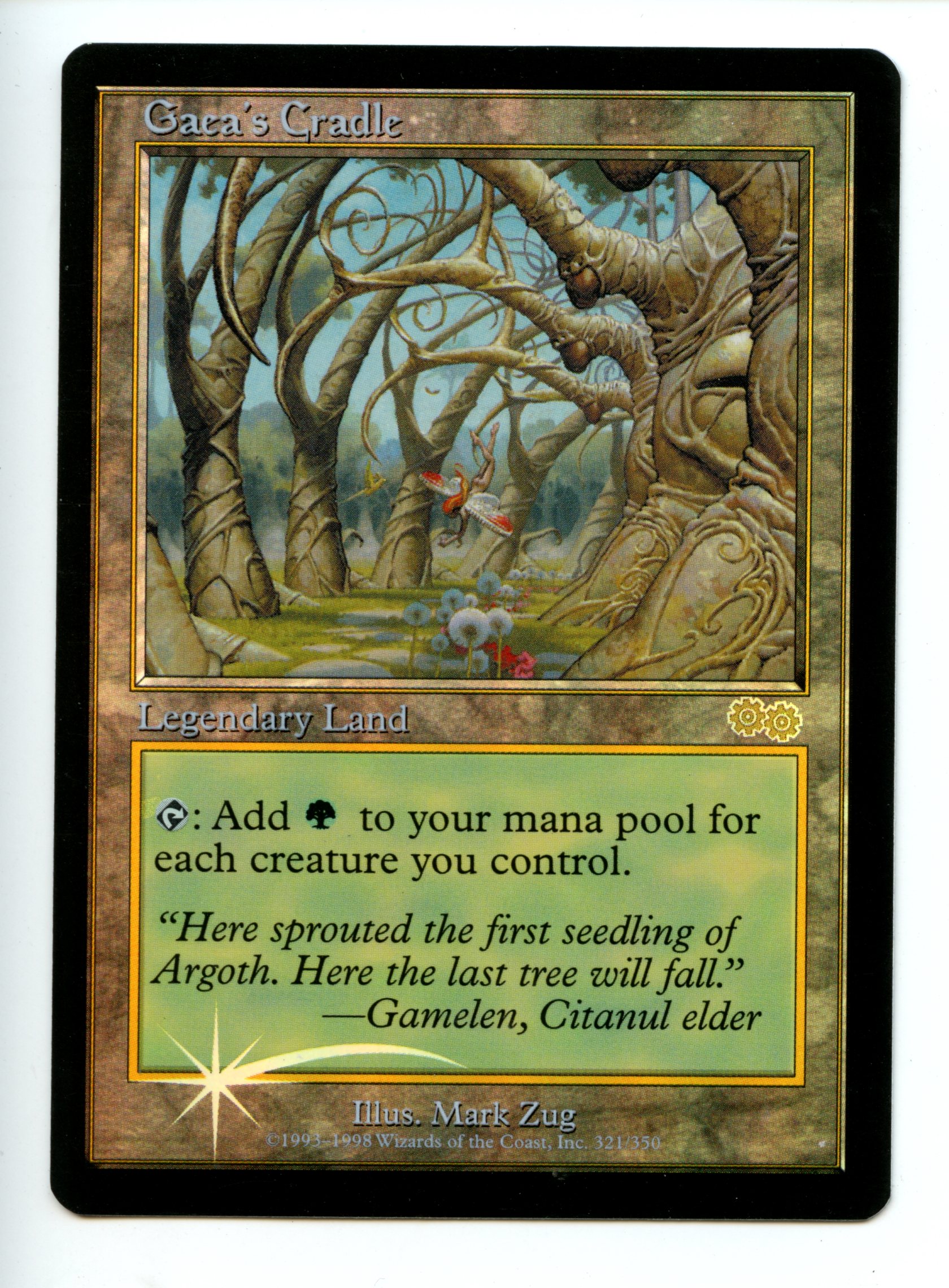 Magic The Gathering  - Gaea's Cradle  FOIL  - Judge Promo - Lightly Played 