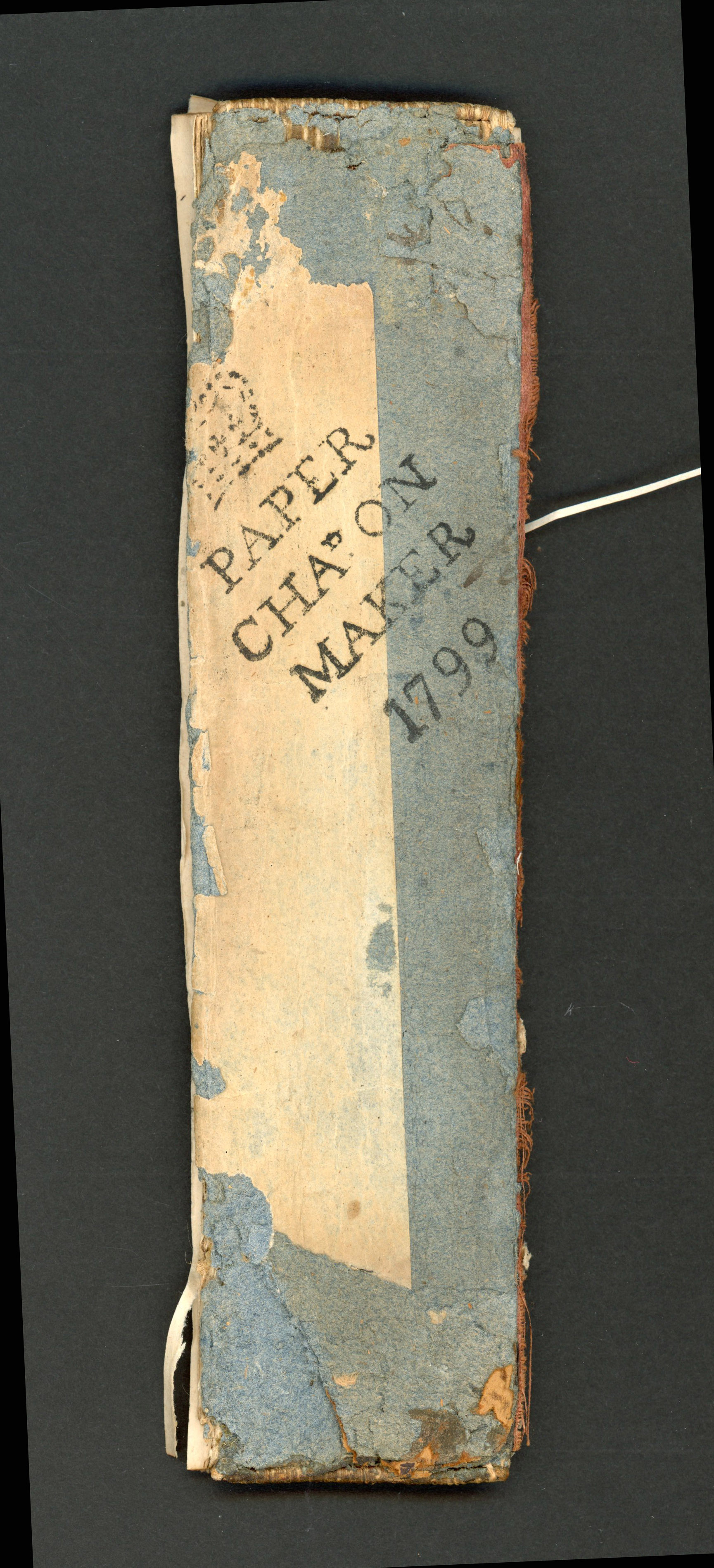 GB Paper Duty 1821-44 Crown Handstamp on book binding