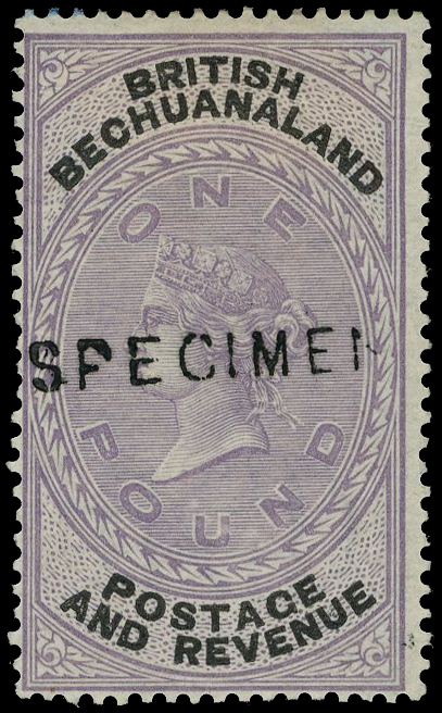 Bechuanaland SG 20s Specimen