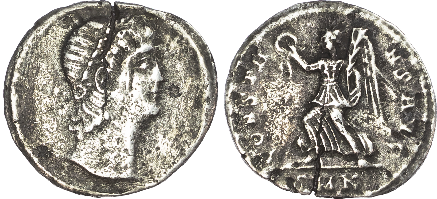 Constans (AD 337-350) AR Siliqua, Kyzikos, 2.30g.