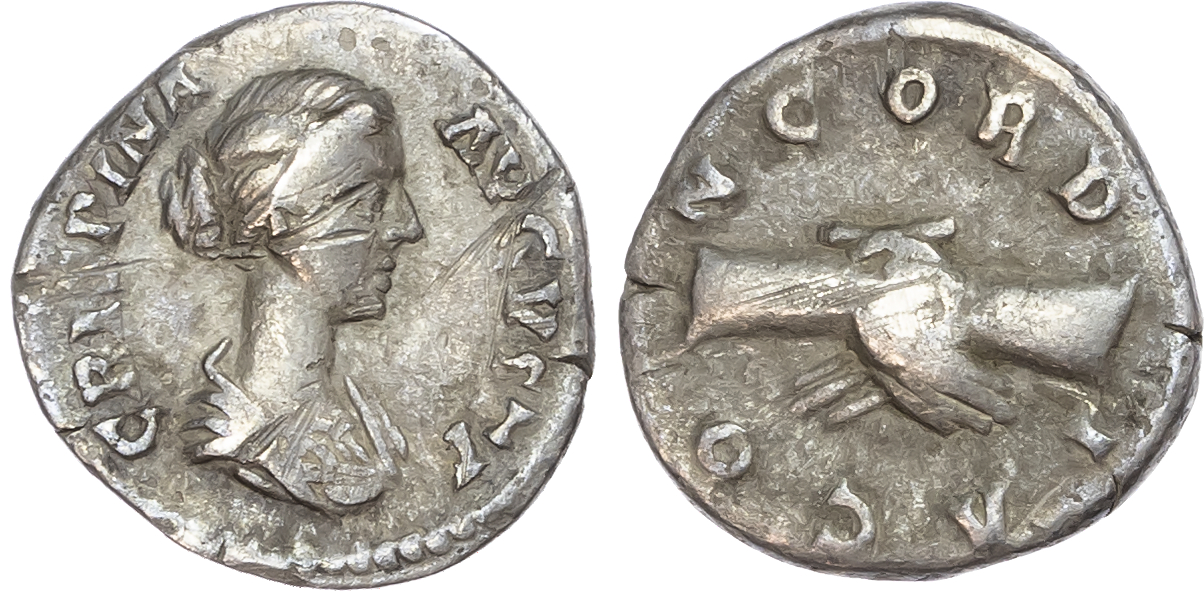 Crispina (Wife of Commodus) AR Denarius, Rome, AD 178-192, 2.18g. 