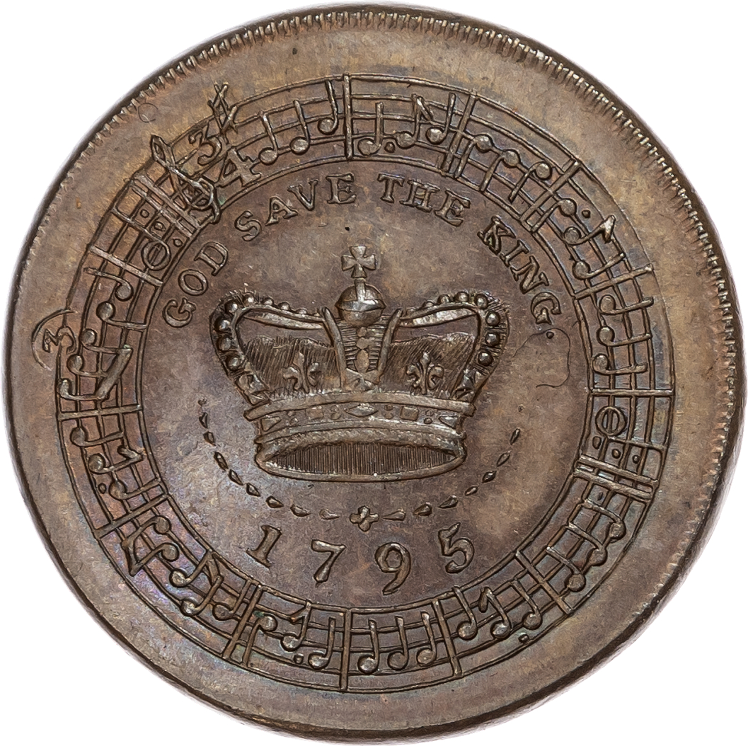 London – Strand, William Forster (cello maker) Halfpenny 1795