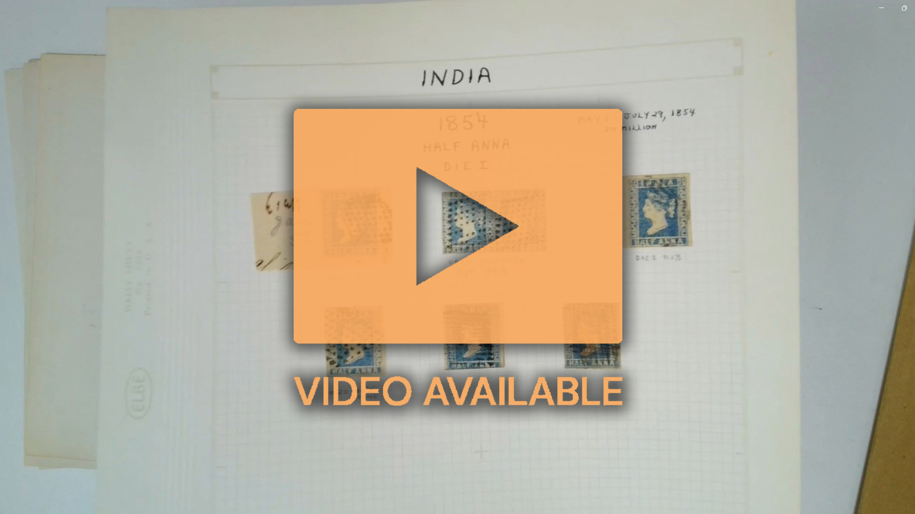 India 1854-55 used and unused collection on pages with partial stone reconstructions