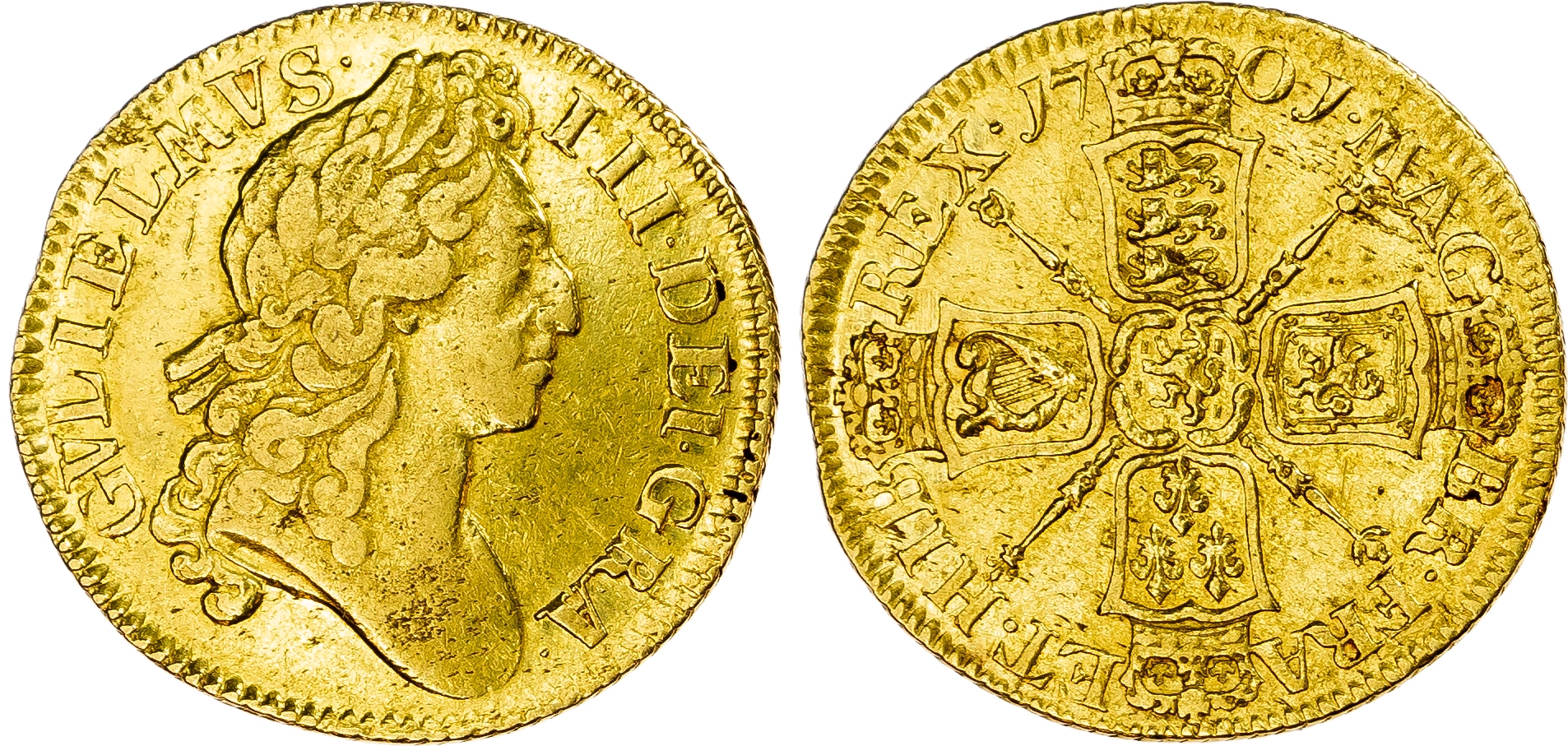 Great Britain. William III AV Guinea. 1701. 