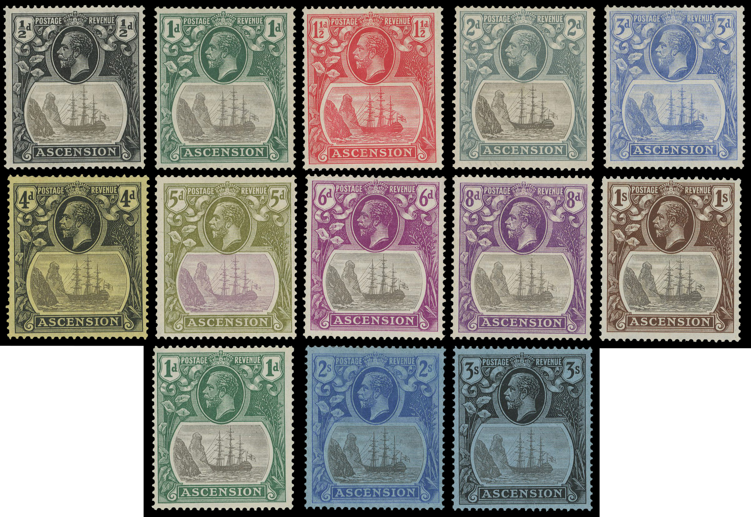 Ascension 1924-33 Badge set to 3s