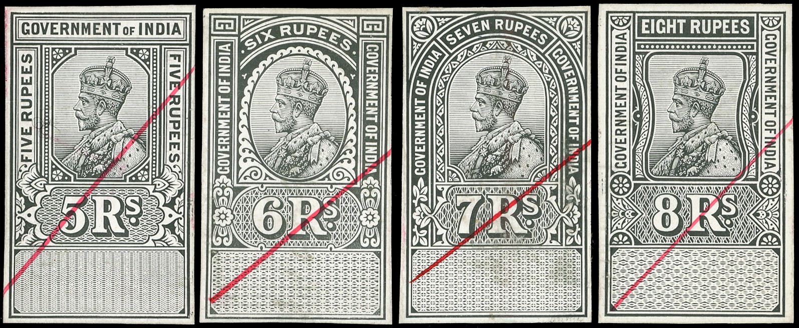 c.1910 KGV Unappropriated Key Type for India, stamp...