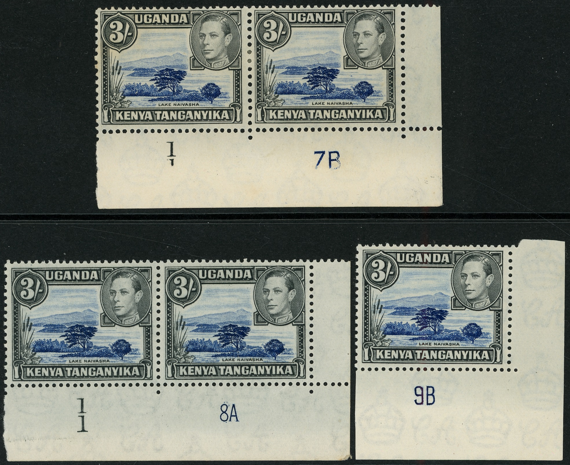 KUT SG 147a, c Plate numbers...