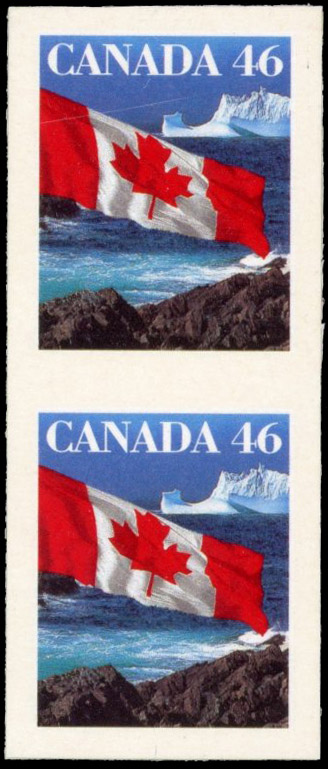 Canada 1989-2005 46c vertical imperforate pair, mint