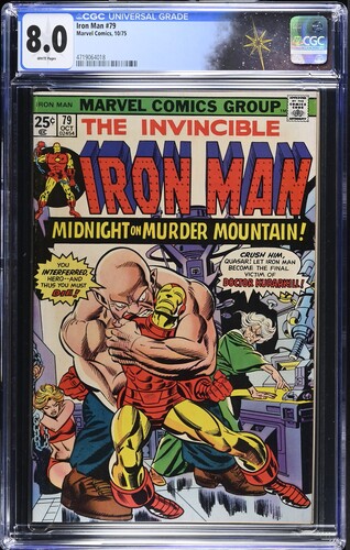 Iron Man# 79 CGC 8.0 "Midnite on Murder Mountain!" (Marvel Comics, 1975) White pages
