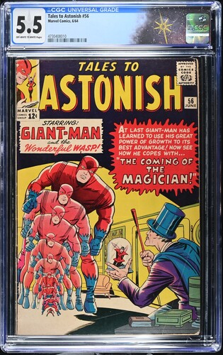 Tales to Astonish #56 CGC 5.5 Jack Kirby and Chic Stone cover (Marvel Comics, 1964) Off-white to white pages