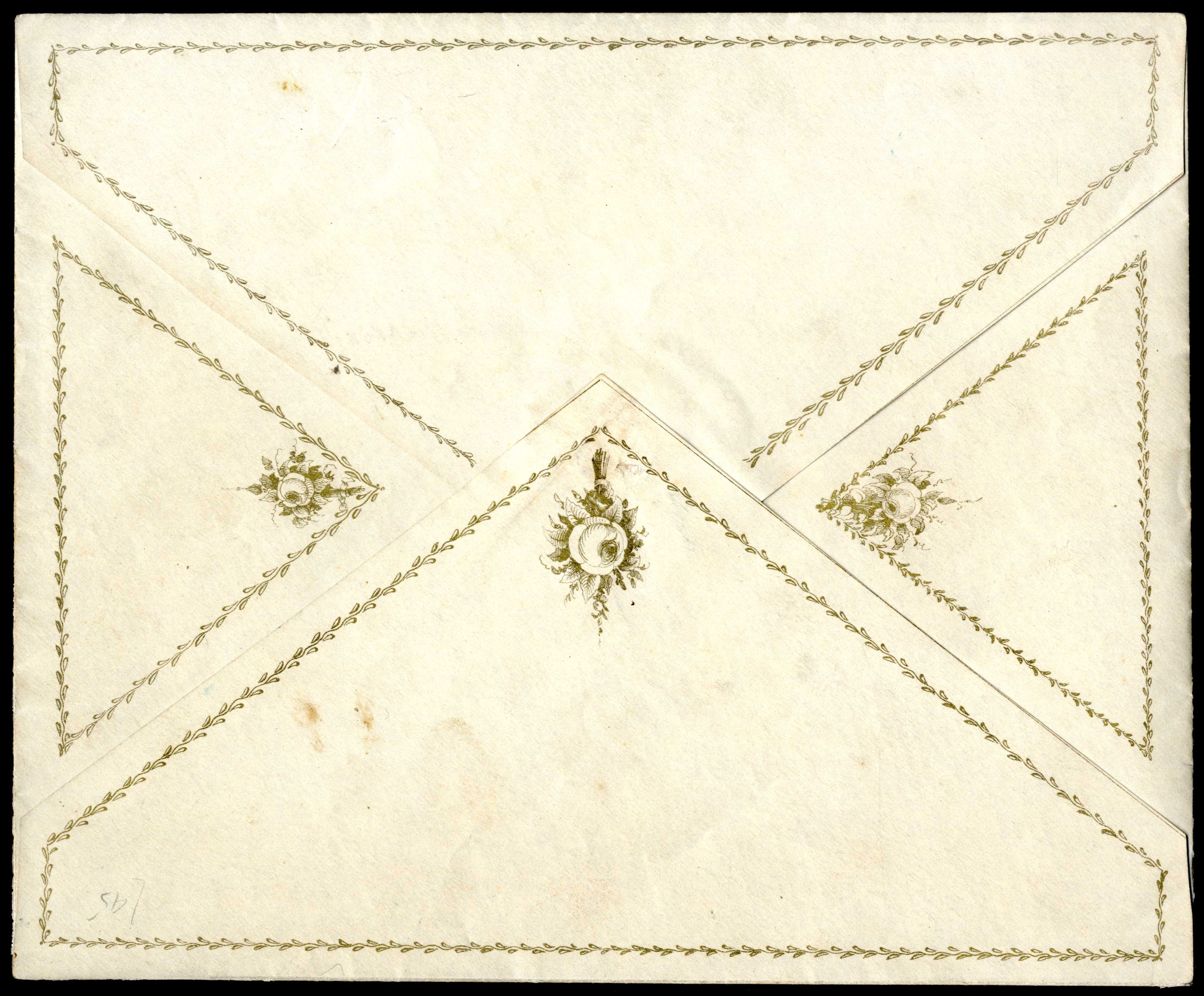 USA 1880-90s large Valentine envelope and card