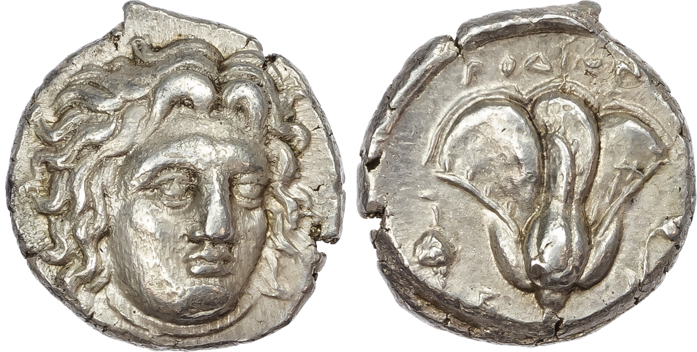 Islands off Karia, Rhodes (c. 340-316 BC) AR Didrachm, 6.77g. 