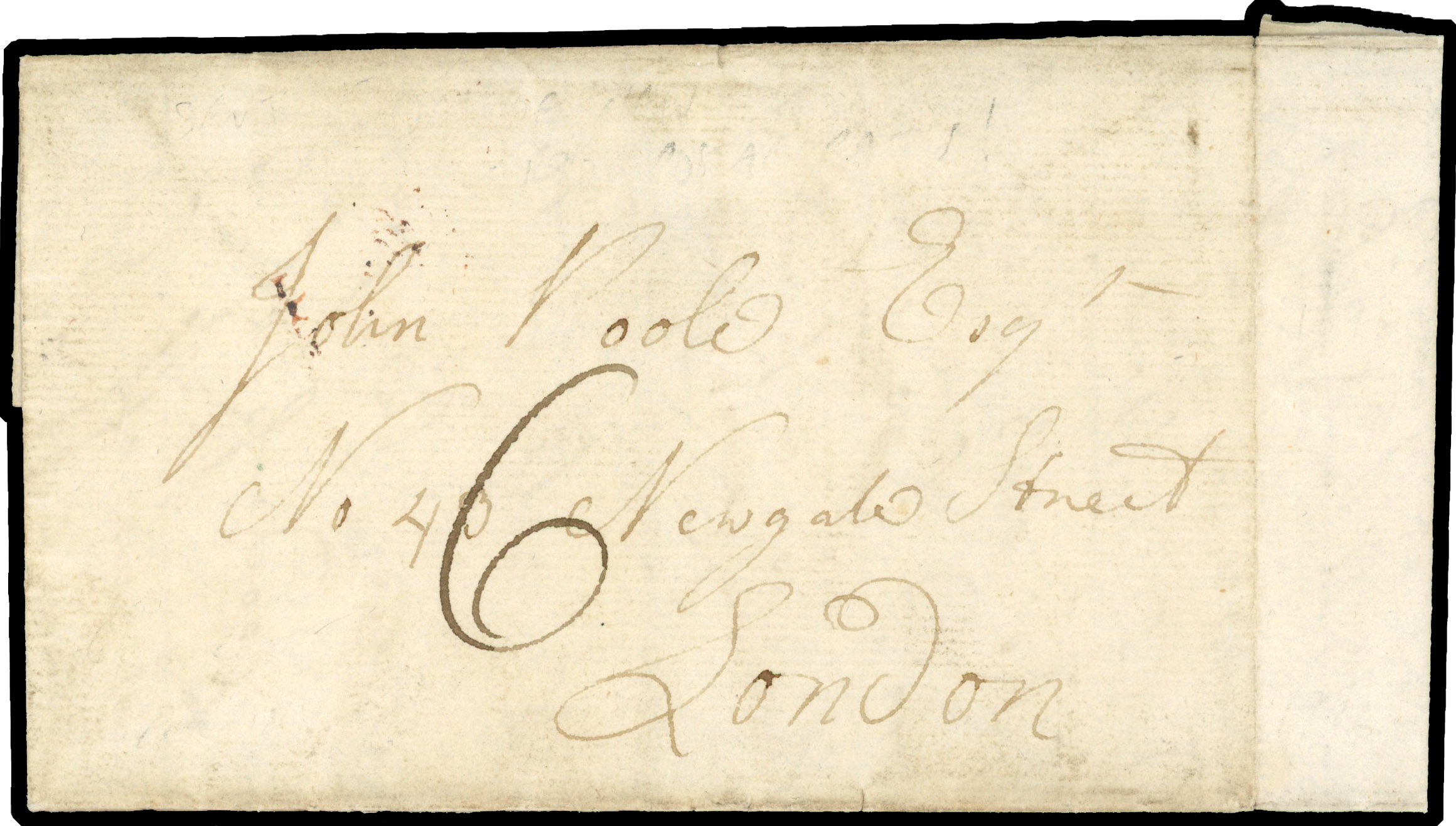 1801 pre-stamp entire sent from Salisbury to London, First day of new 7d rate 