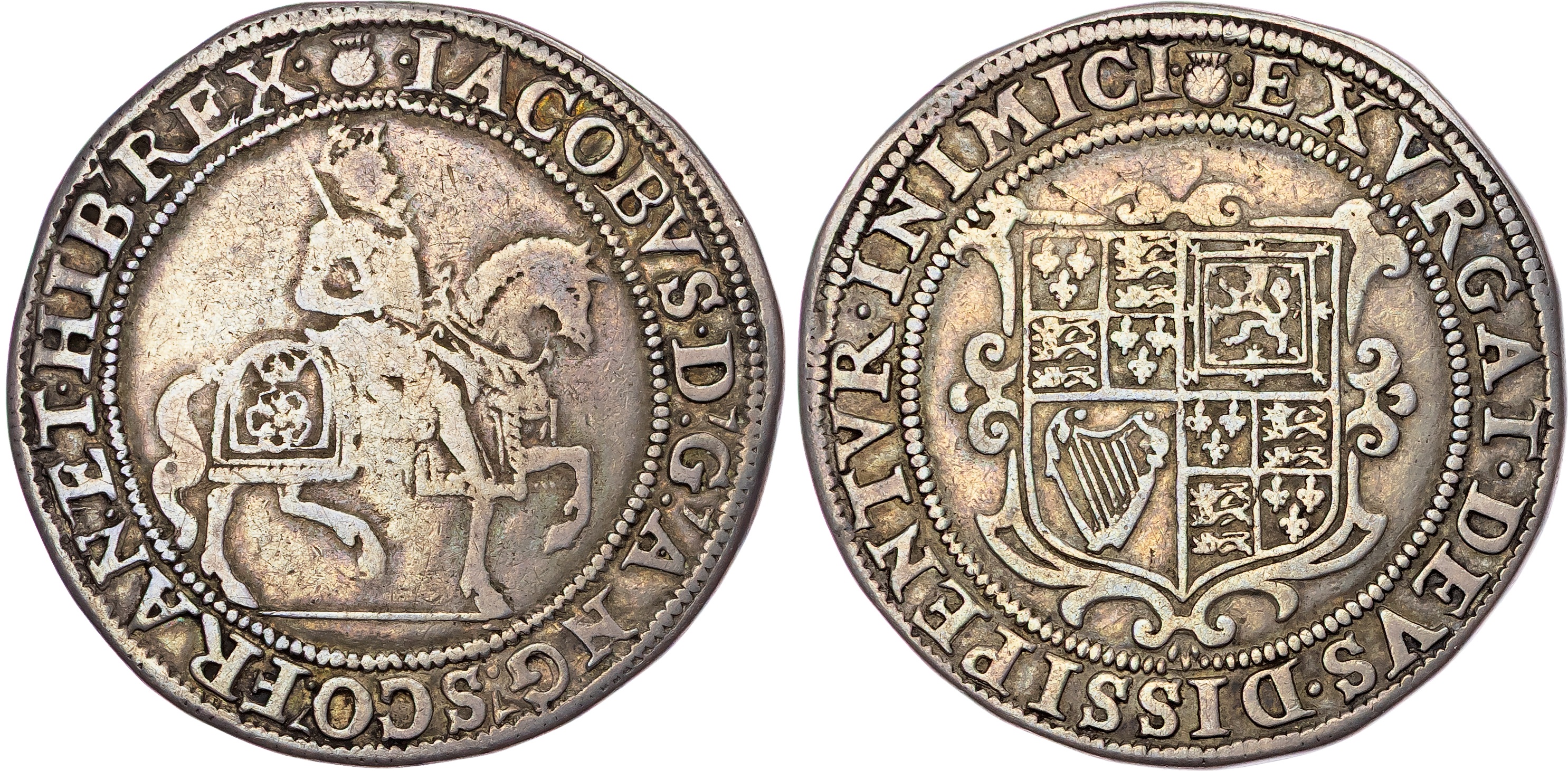 James I (1603‐1625), AR Halfcrown, First Coinage, Tower (London) mint, mm. thistle (1603‐4).
