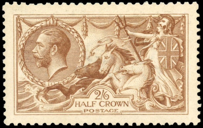 GB 1915 DLR 2s6d cinnamon-brown, unmounted mint, SG 406var