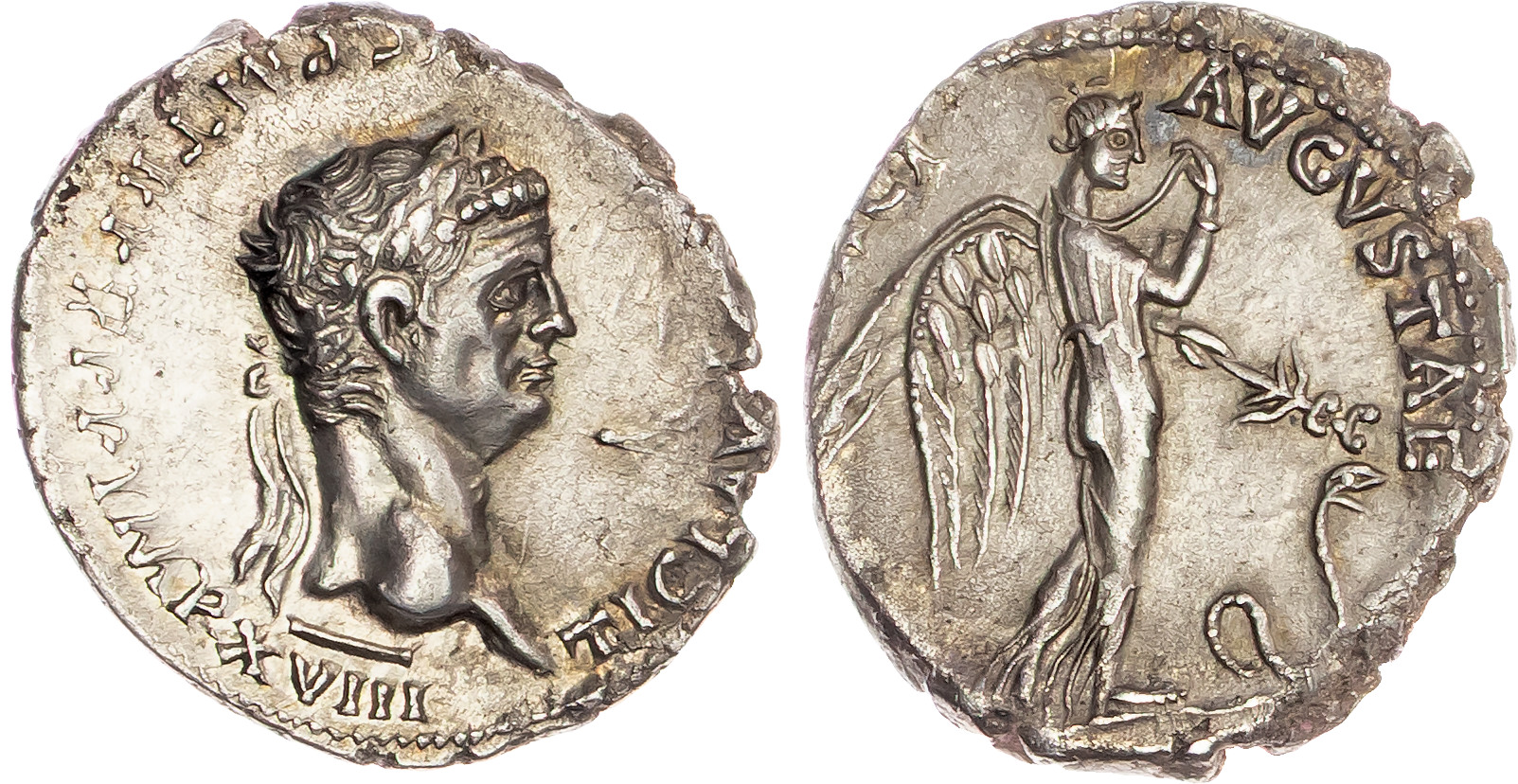 Claudius (AD 41-54) AR Denarius, Rome, AD 51-52, 3.62g.