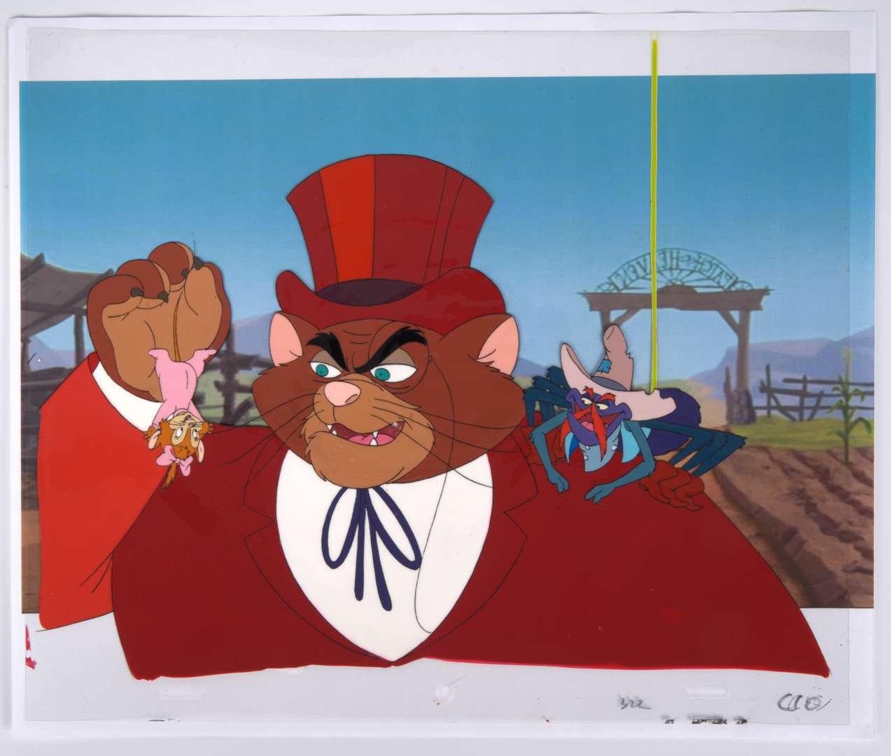Fievel's American Tails Original Hand Painted Production Animation Cels (Universal Cartoon Studios, 1992) Total 4