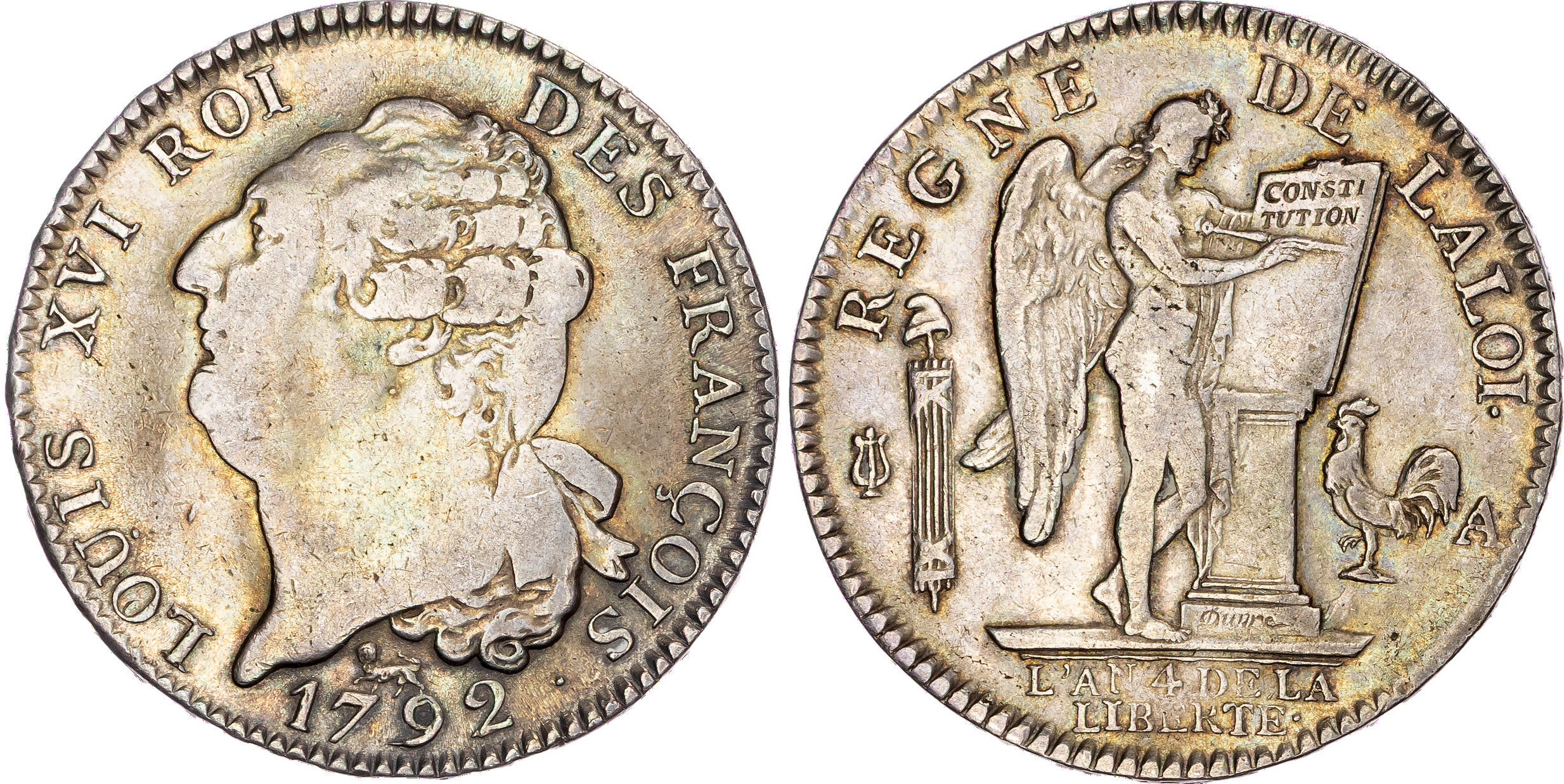 France, Louis XVI (1774-1792), silver Écu de 6 livres, 1792