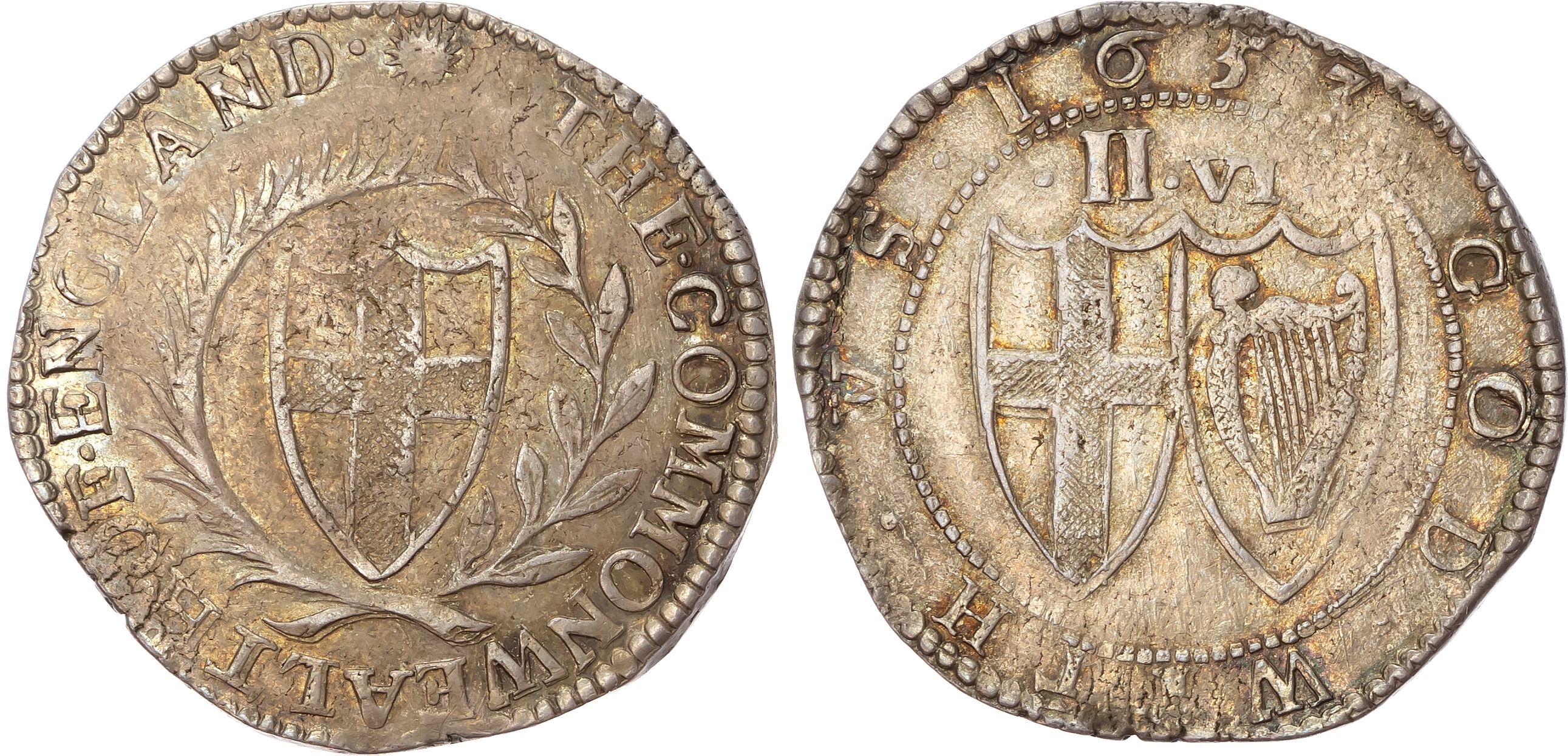 Commonwealth (1649-1660), AR Halfcrown, 1653.
