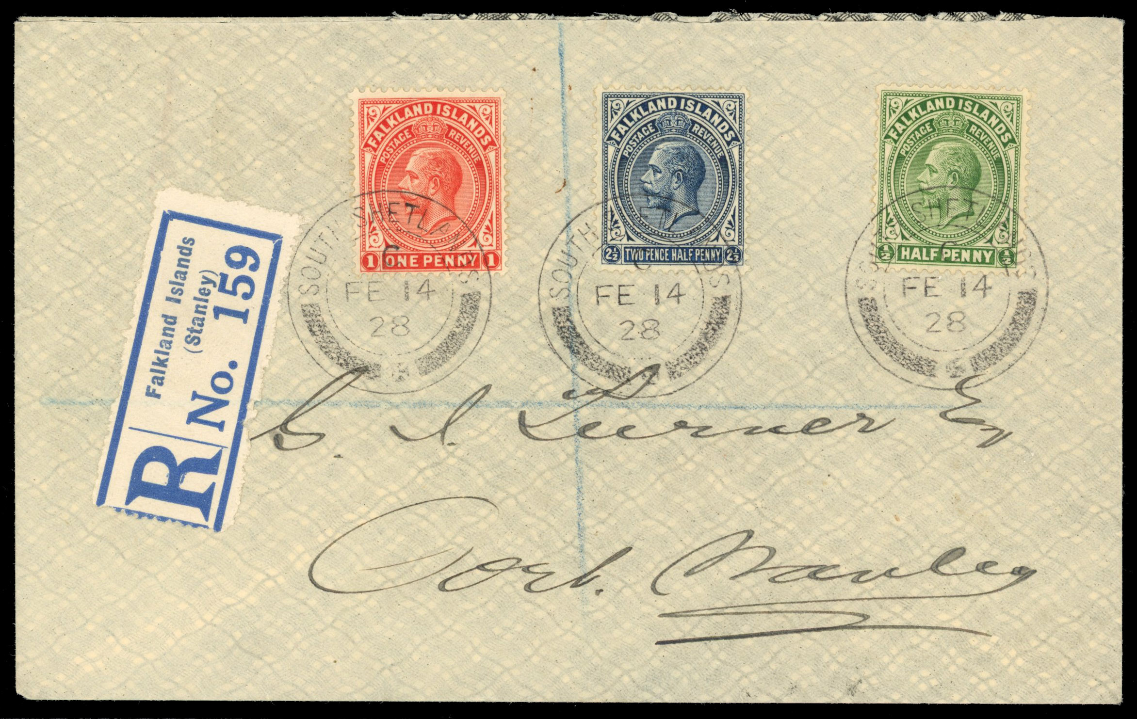 Falkland Is Dependencies SG Z141-2, 144 1928 South Shetlands cover