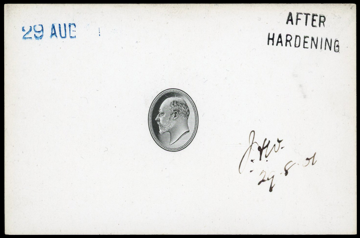 British Commonwealth 1901 KEVII head die proof