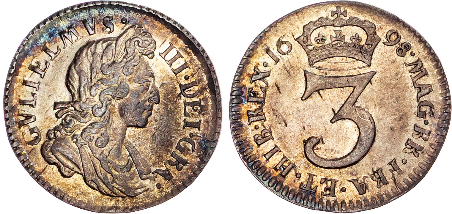 William III (1694-1702), AR Maundy Set, 1698. 