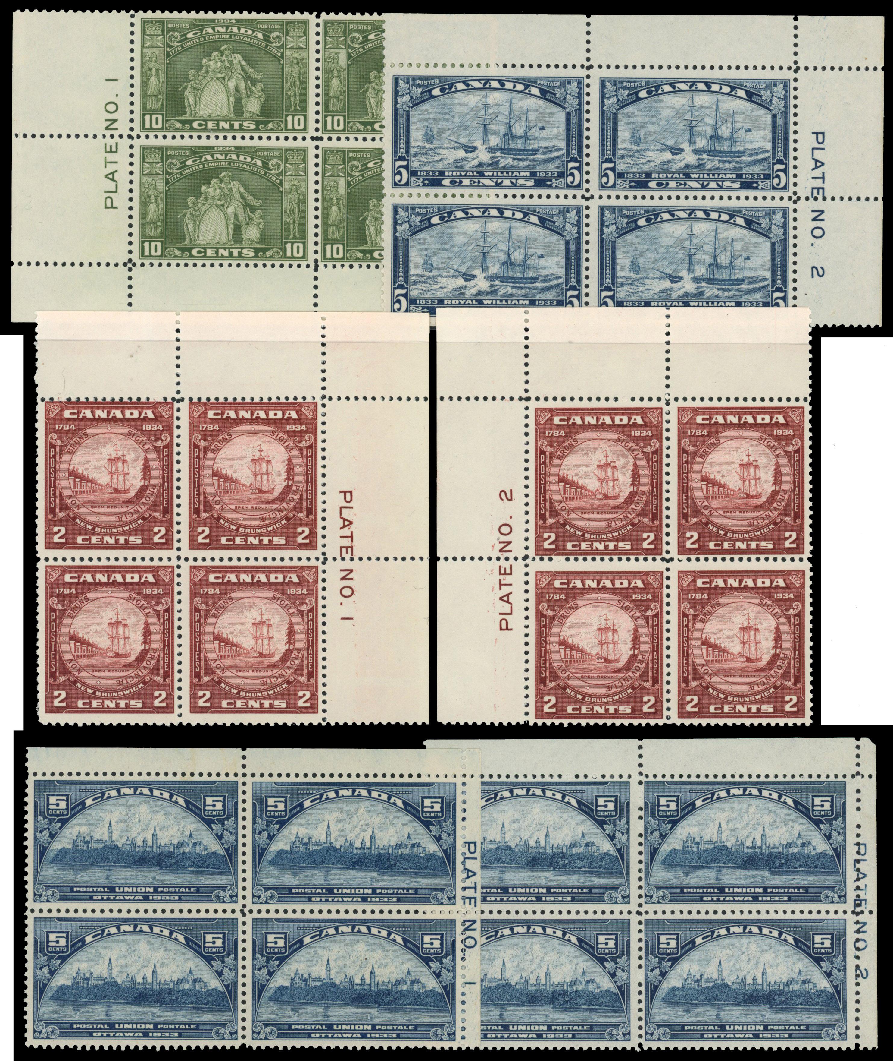 Canada range in blocks of 4