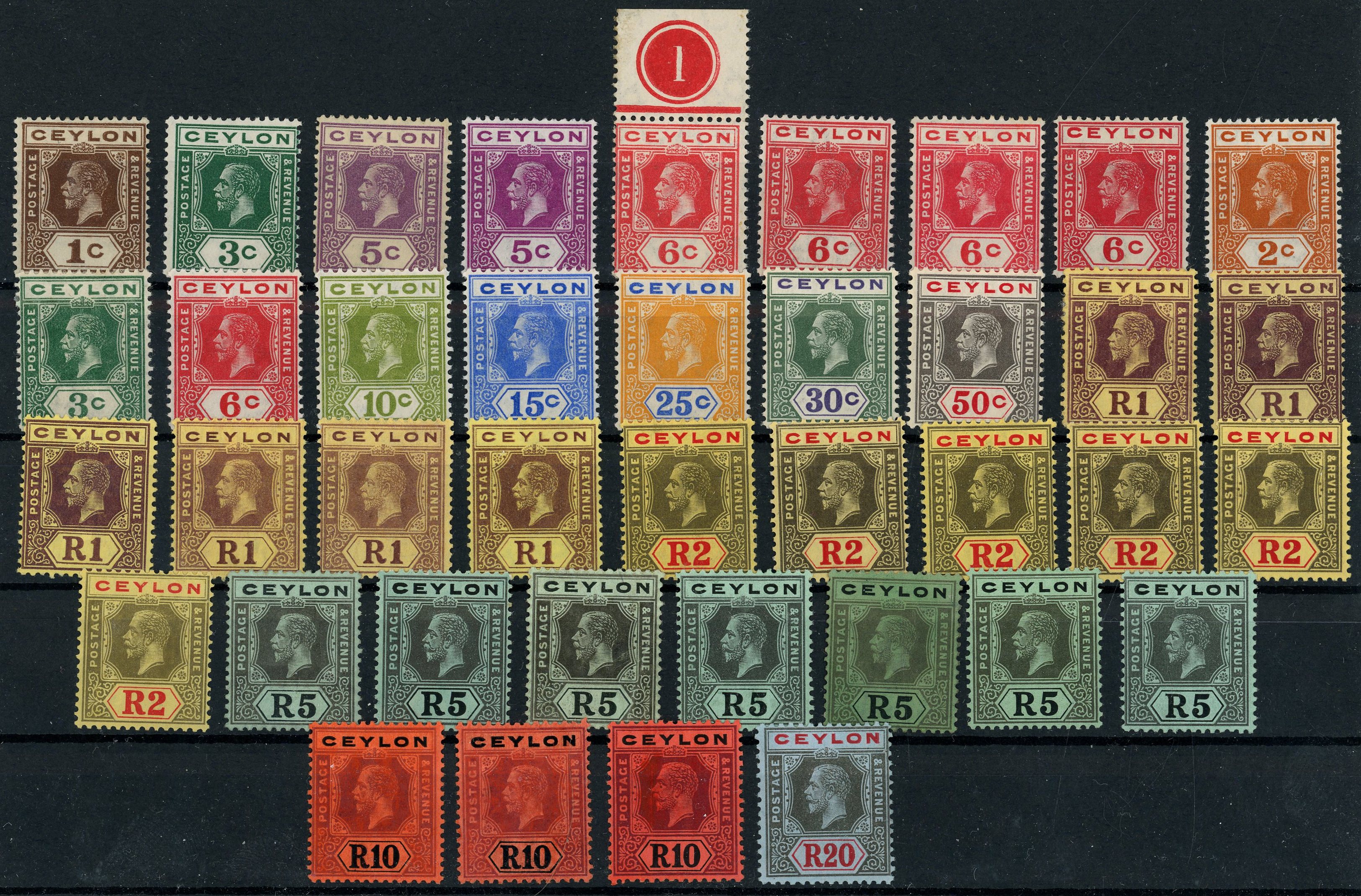 Ceylon SG 301-319 mint