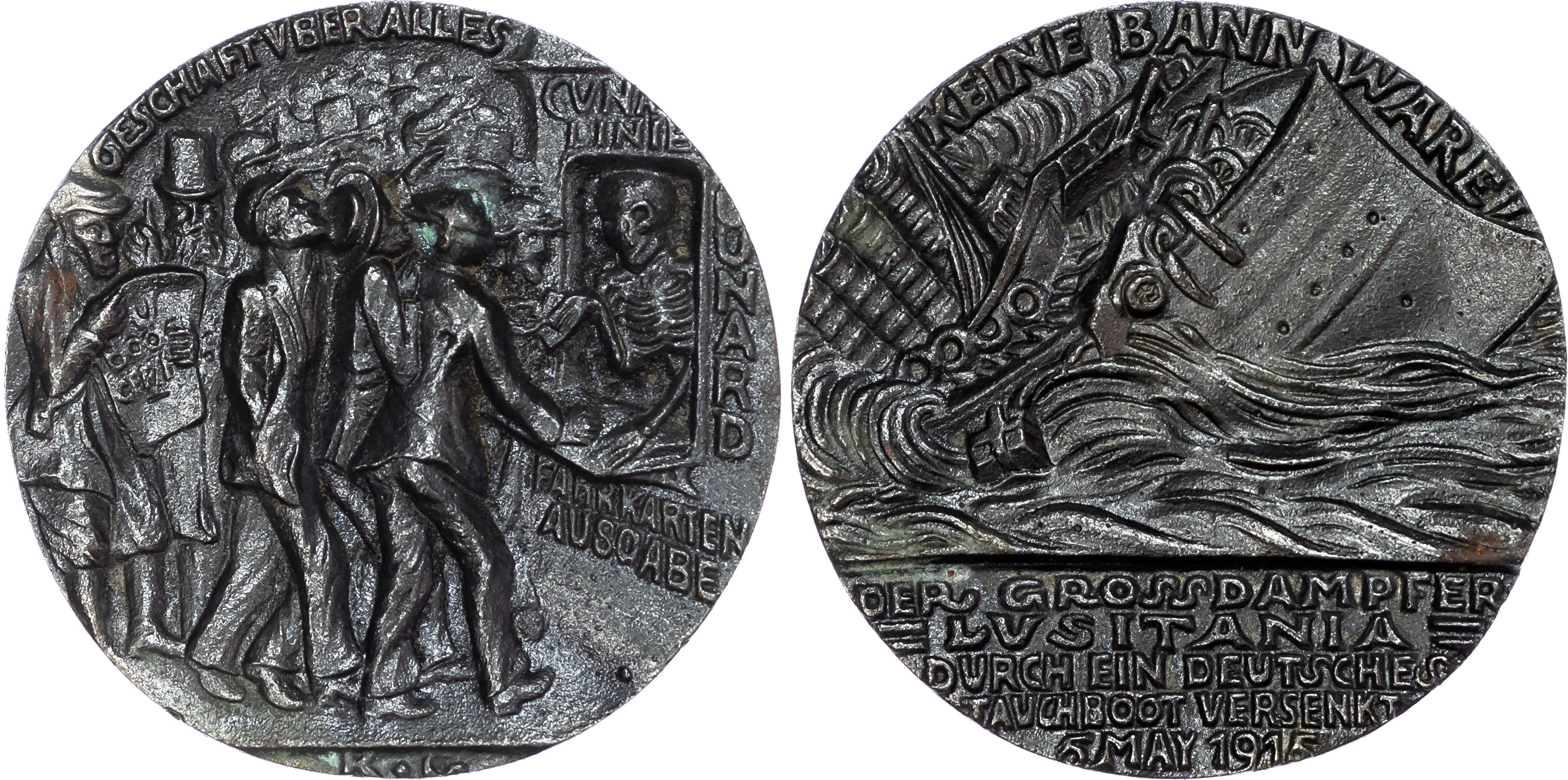 United Kingdom, The Sinking of the SS Lusitania, cast satirical copy of above in original box