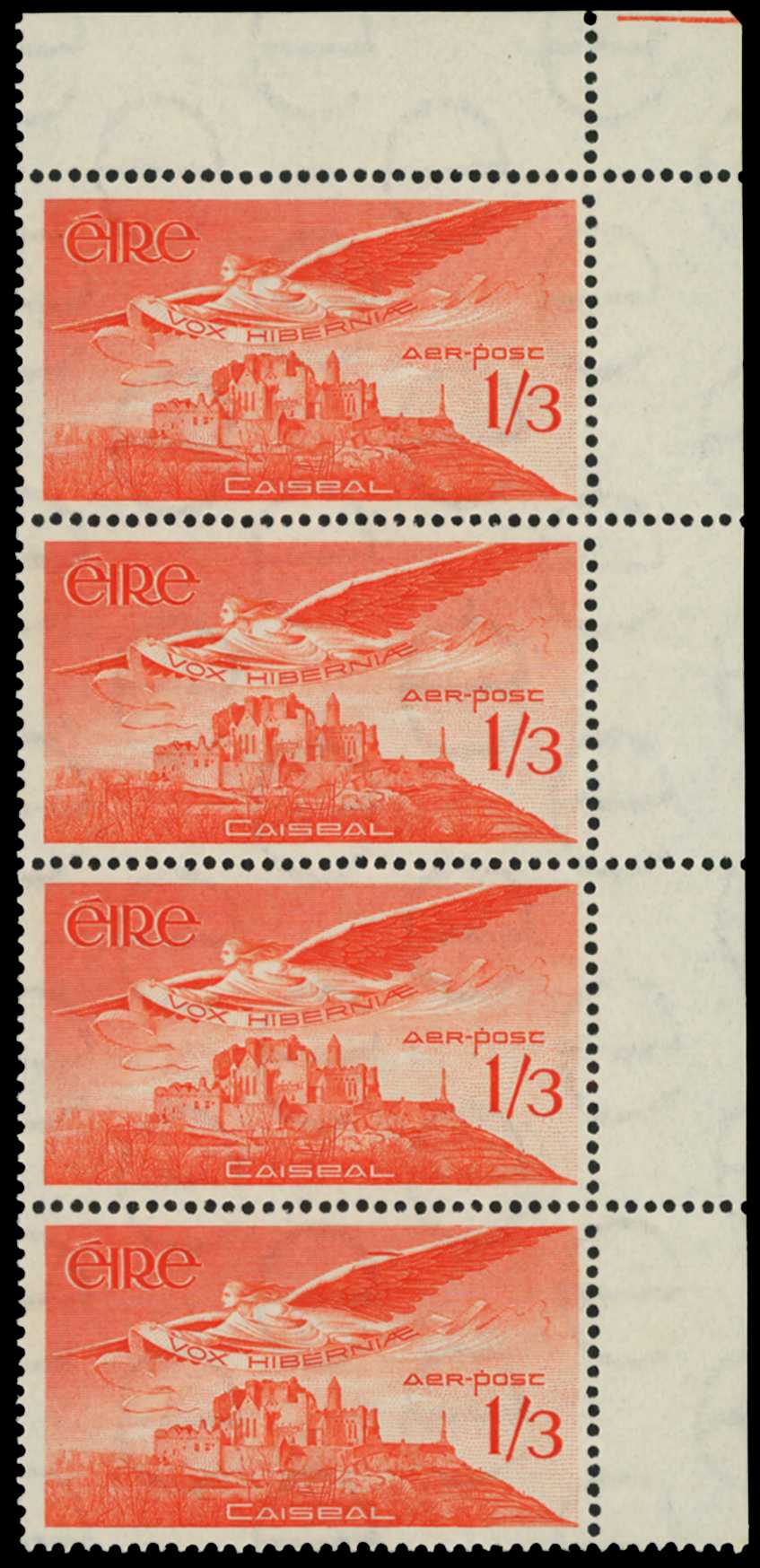 1948-65 1s3d red-orange Air issue, upper...