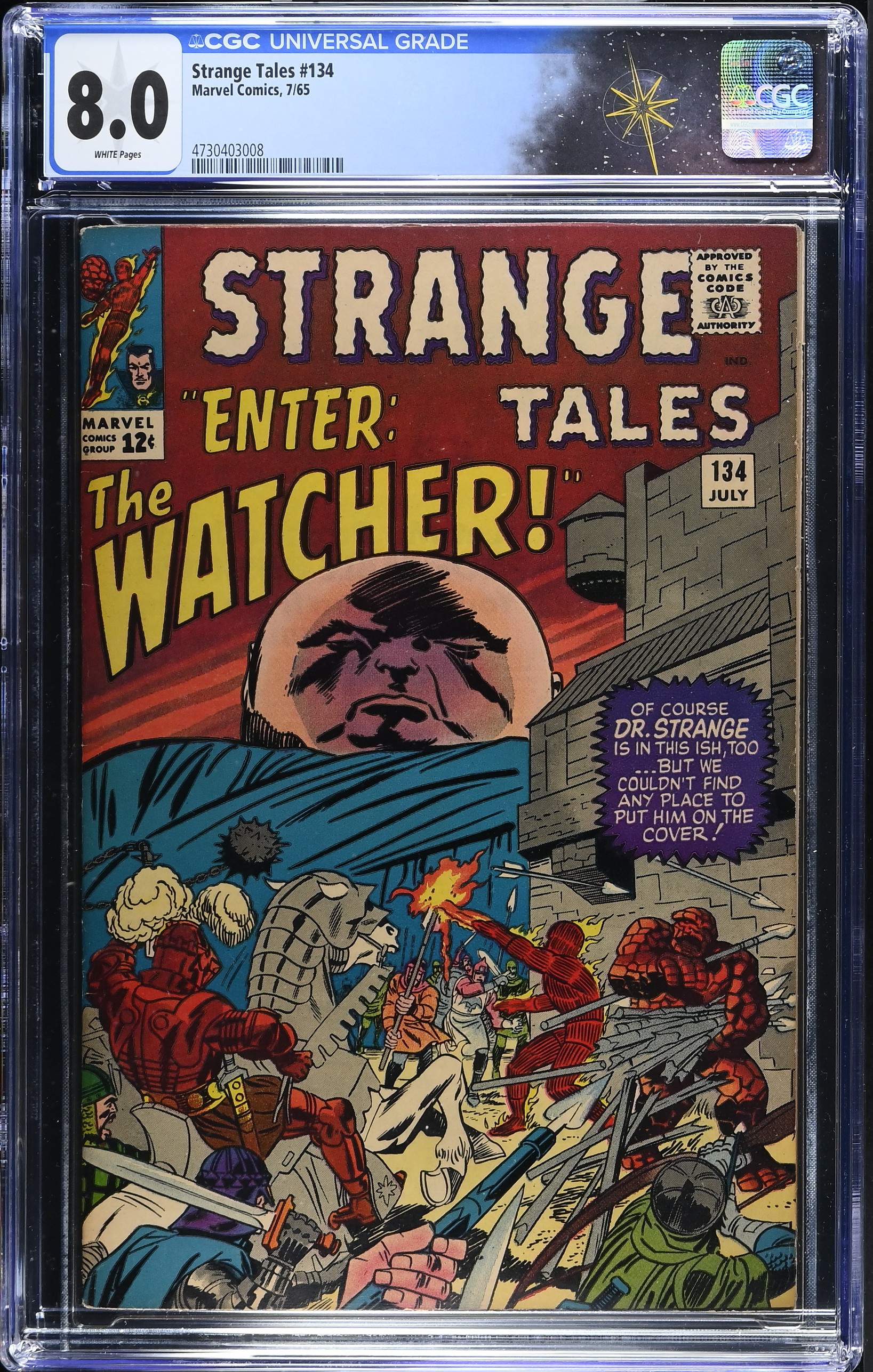 Strange Tales #134 CGC 8.0 Last Human Torch Story in Title & 4th Kang Appearance (Marvel Comics, 1965) White Pages