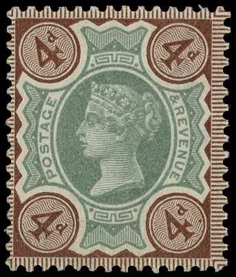 1897 4d green and purple-brown with...