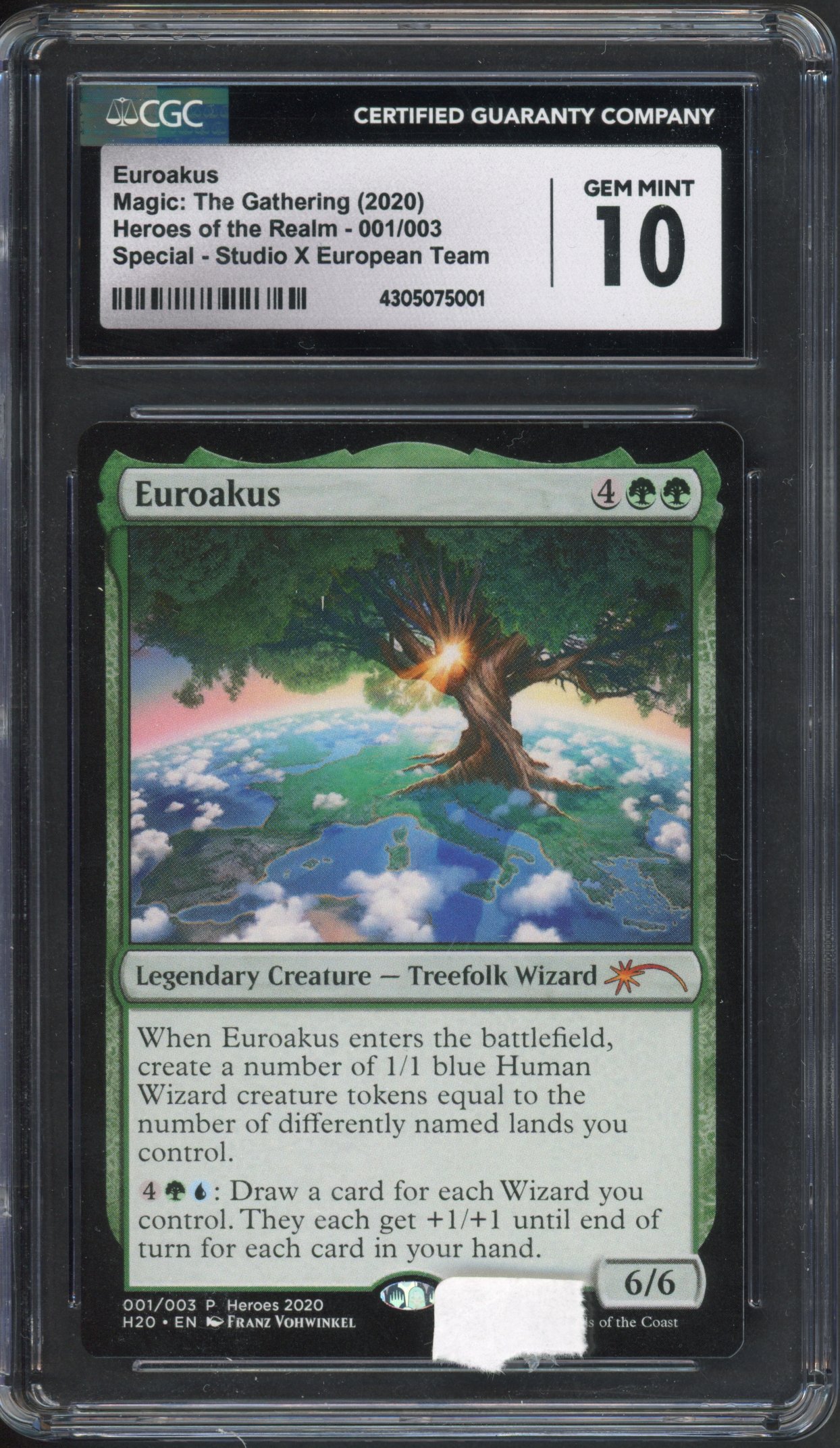 Magic the Gathering - Euroakus - Heroes of the realms - 001/003 - CGC Gem Mint 10