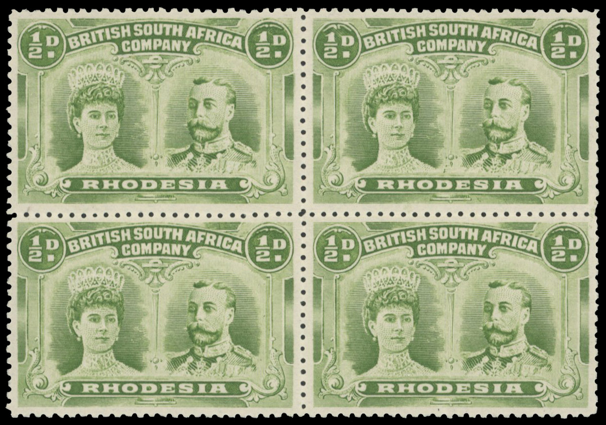 ½d apple green RJL 6 block of four mint