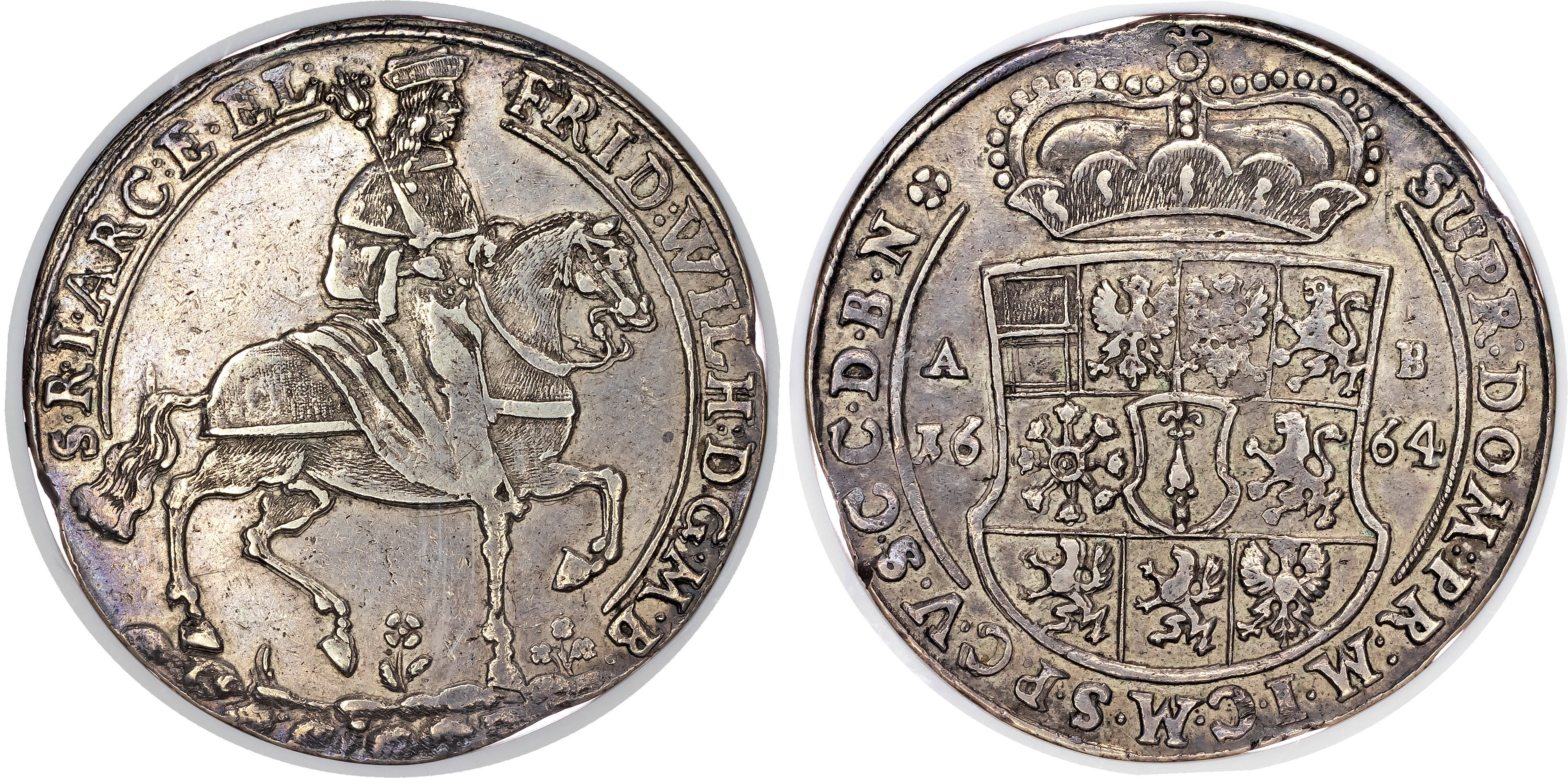 Germany, Brandenburg-Prussia, Frederick William (1640-1688), silver Taler - AU 50