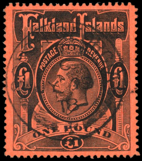 Falkland Islands Dependencies SG Z31 South Georgia 1912 £1 used